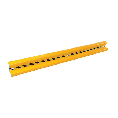 Vestil 12' Straight Guard Rail, Yellow GR-H2R-BO-12-YL